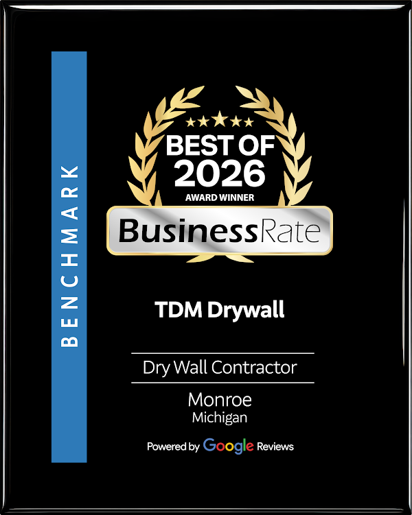 2026 BusinessRate Best of Award for TDM Drywall in Monroe, Michigan