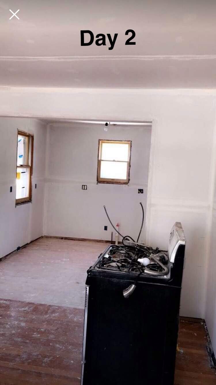 Ceiling repaired and refinished smooth by TDM Drywall