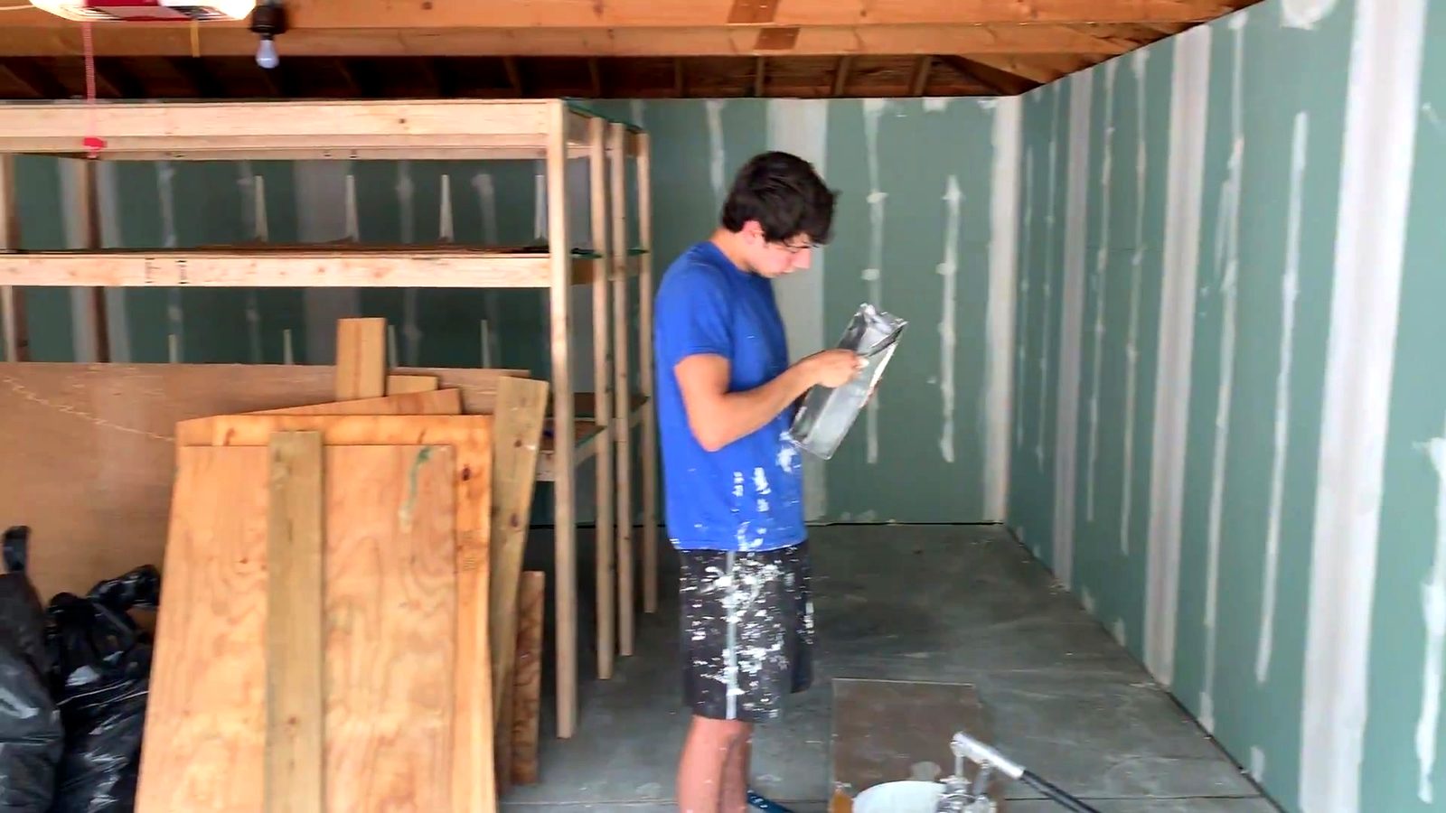 TDM Drywall crew finishing drywall on a job site