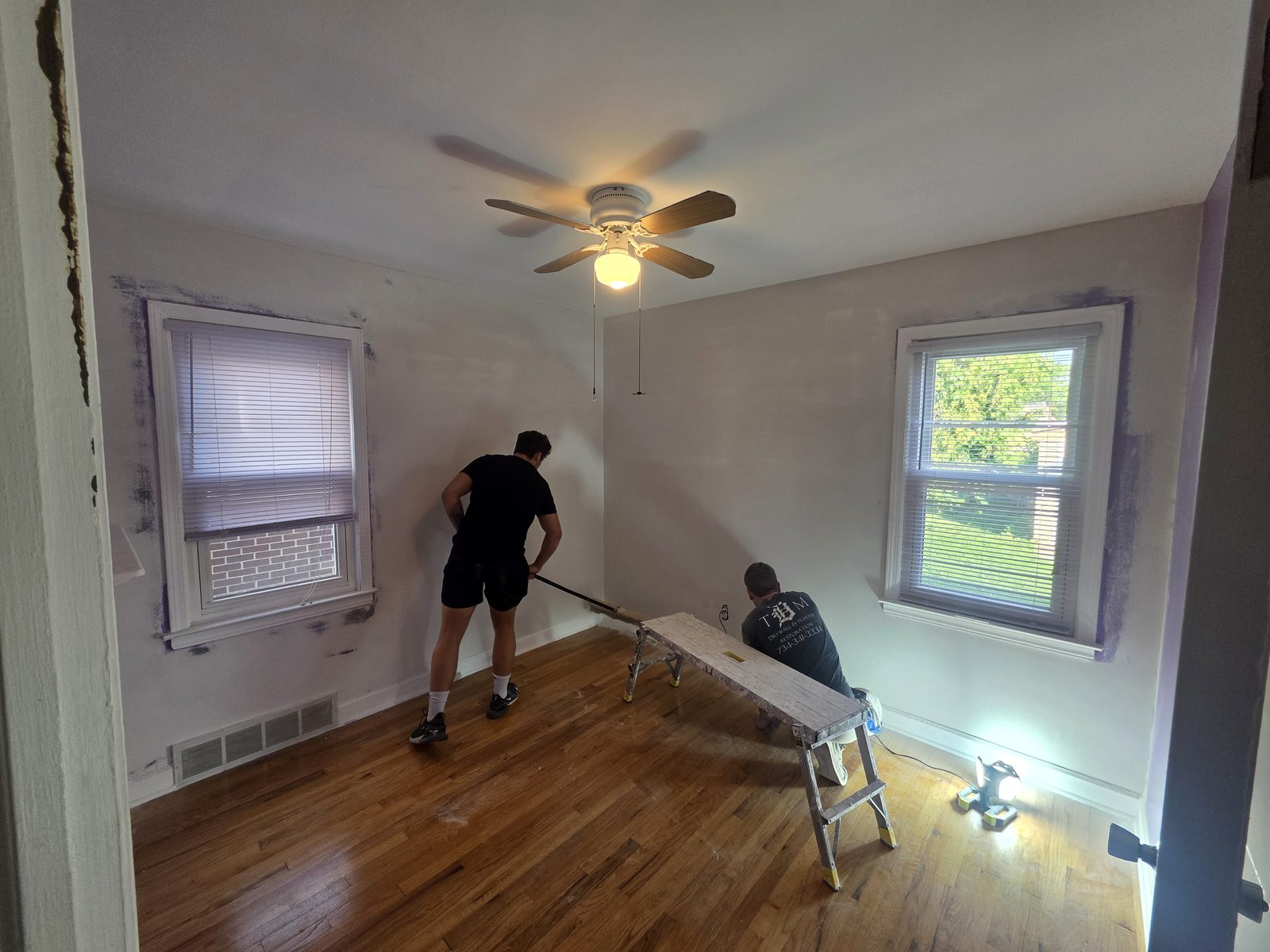 Drywall repair and finishing completed in Trenton, MI by TDM Drywall