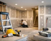 Basement Finishing Drywall Project Example