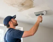 Drywall Repair After a Roof Leak Example